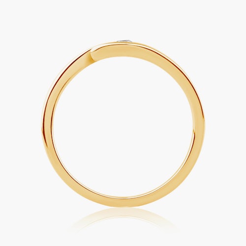 Pierścionek zaręczynowy Minimalism: złoty, diament